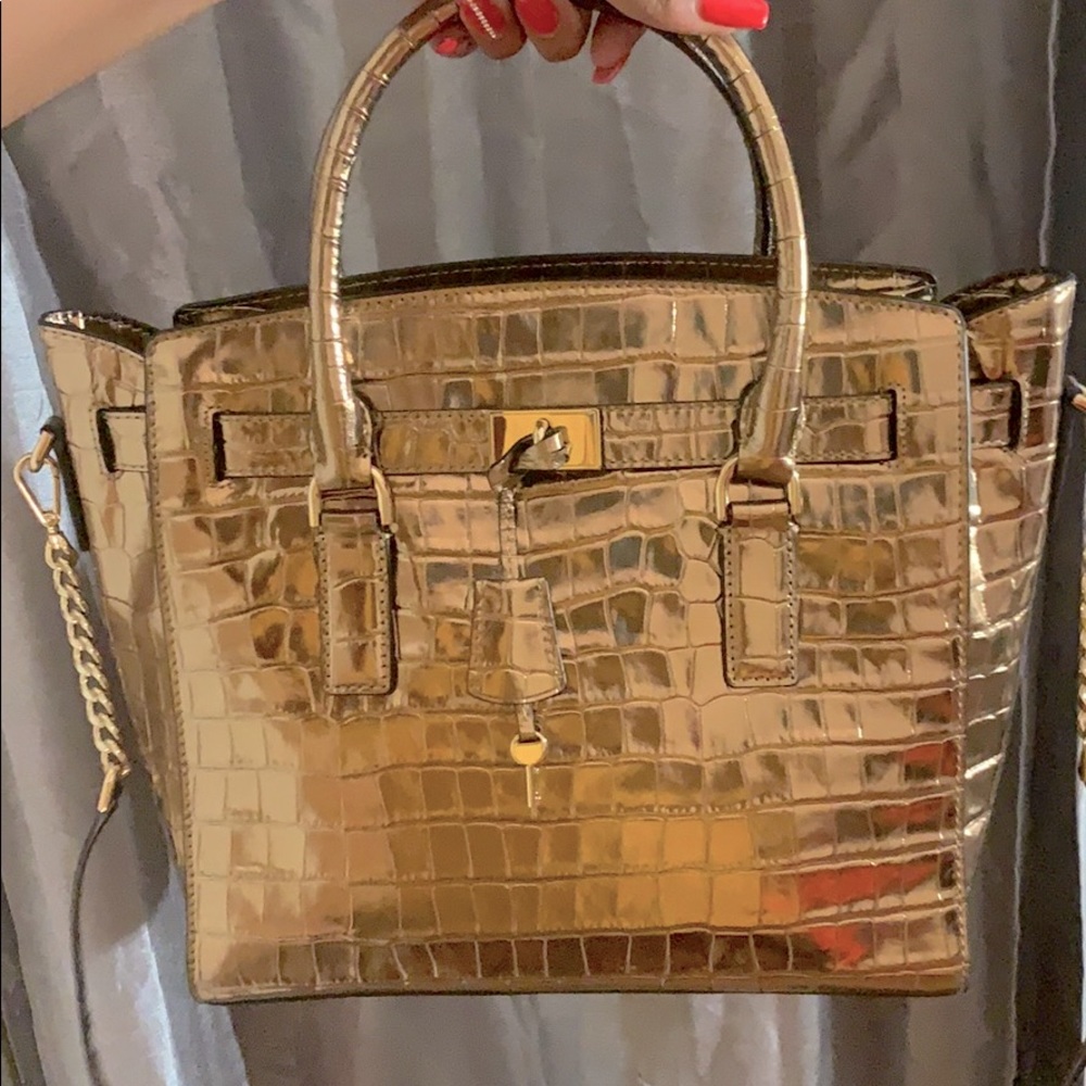 Gold croc Michael Kors purse